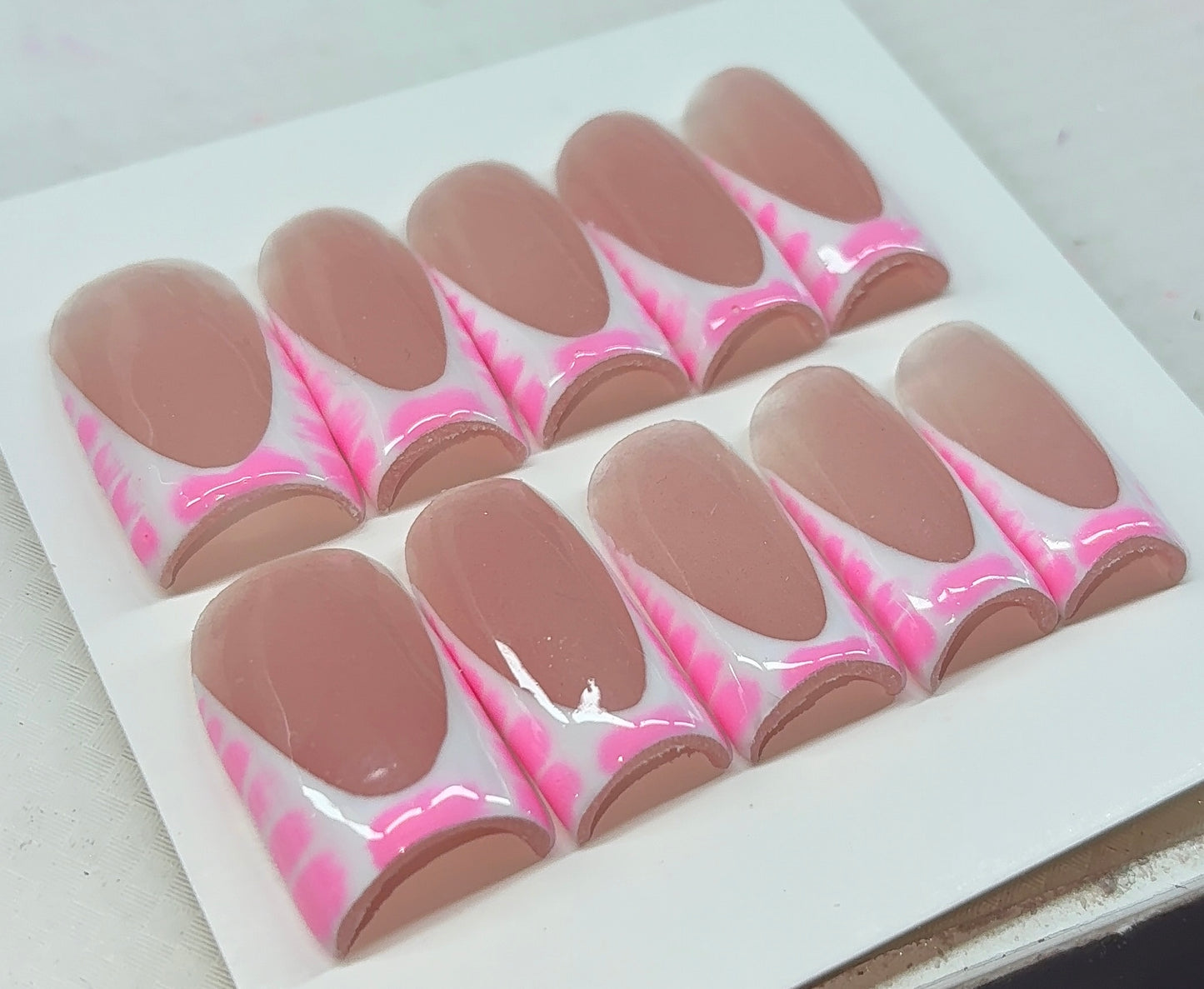 Pink Gator French Tips