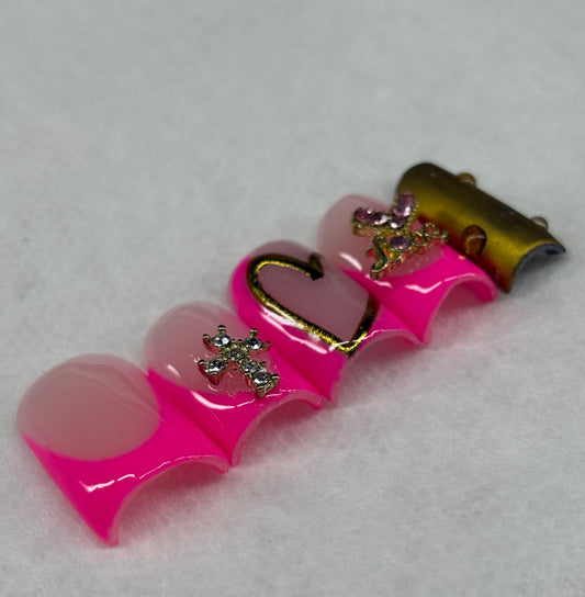 Pink Princess 💖 Press-On Nail Set.