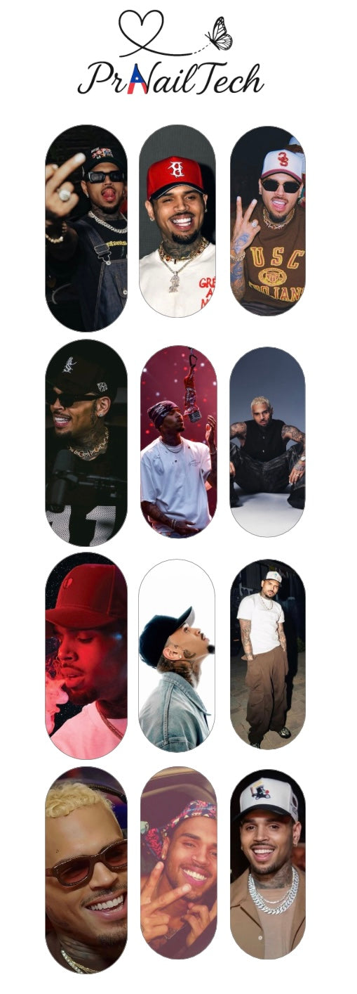 Chris brown water nail decals