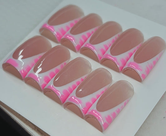 Pink Gator French Tips